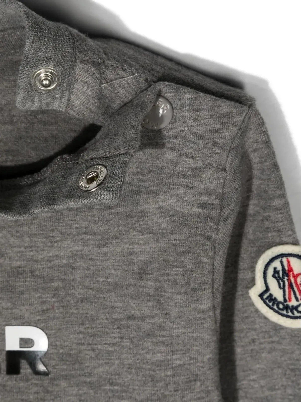 Moncler Enfant logo-patch long-sleeved T-shirt - Grey - 画像3