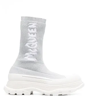 Alexander McQueen Tread Slick ソックスタイルブーツ - グレー - サムネイル1