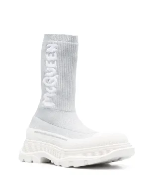 Alexander McQueen Tread Slick ソックスタイルブーツ - グレー - サムネイル2