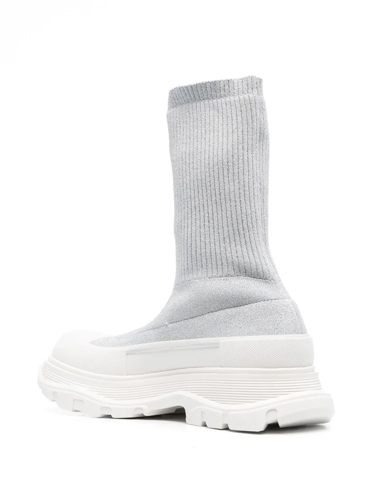 Alexander McQueen Tread Slick ソックスタイルブーツ - グレー - 画像3