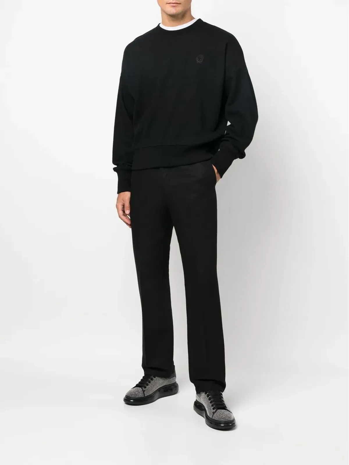 Alexander McQueen ロゴパッチ ウール スウェットシャツ - 画像2