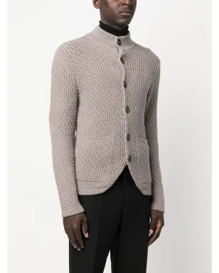 Canali テクスチャードニット メリノウール カーディガン - サムネイル3