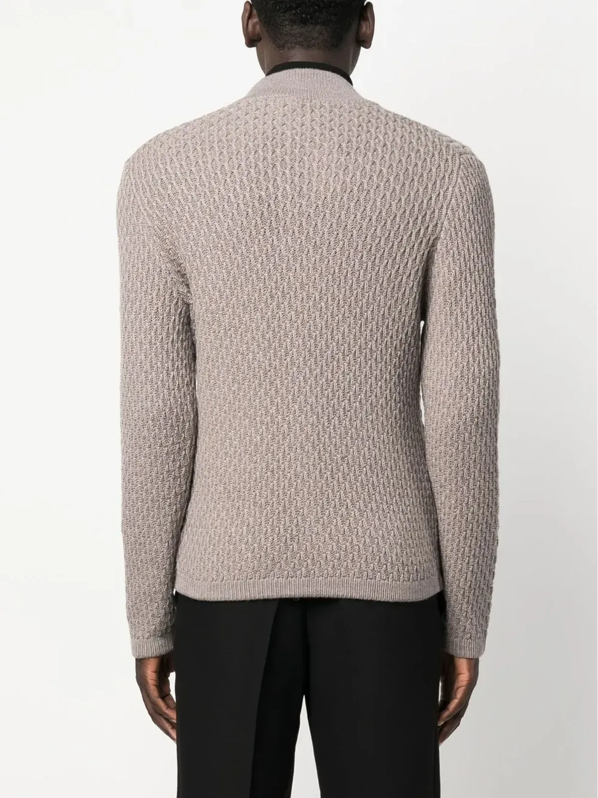 Canali テクスチャードニット メリノウール カーディガン - 画像4