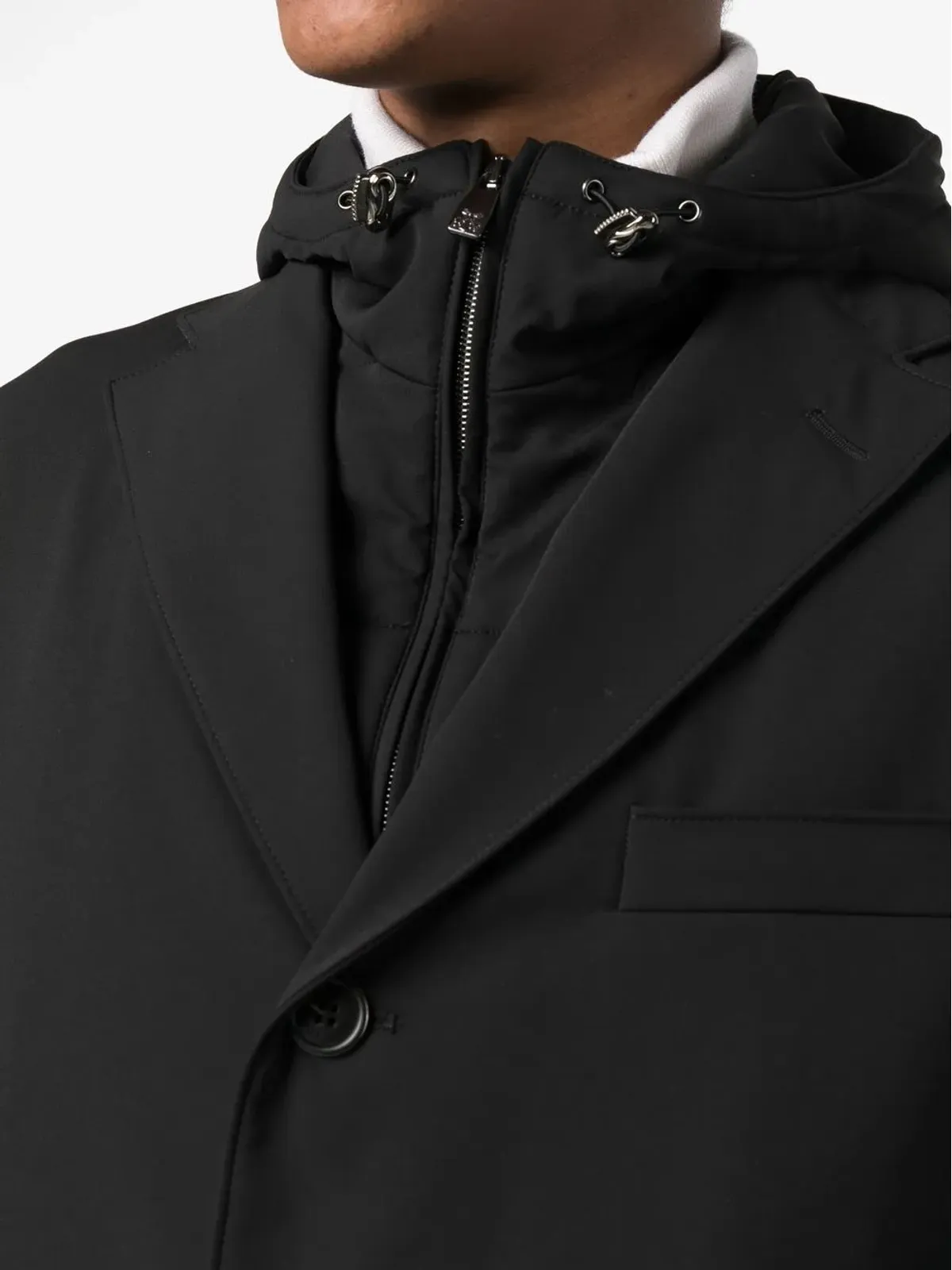 Corneliani フード付きシングルブレスト軽量ジャケット - 画像5