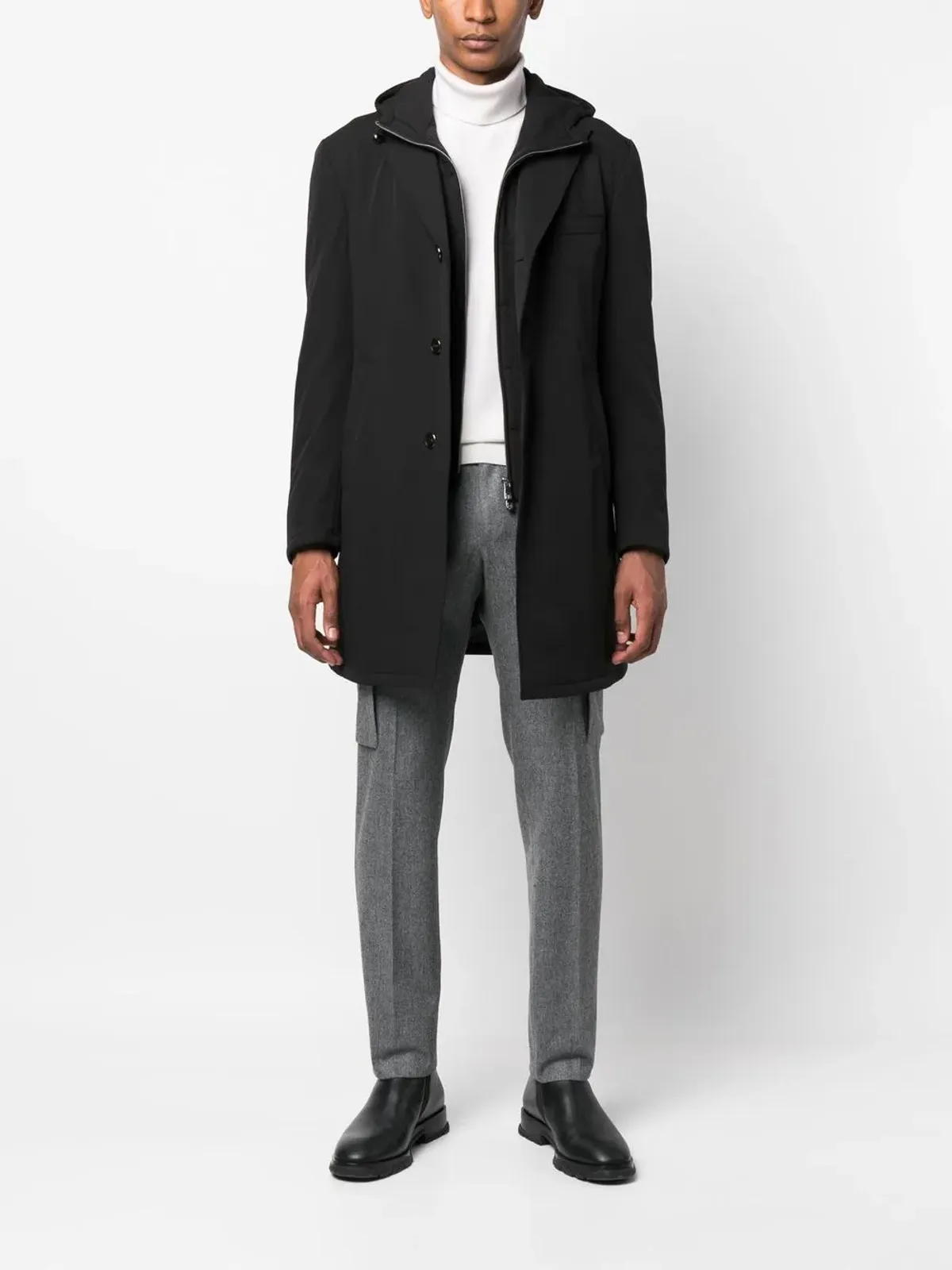 Corneliani フード付きシングルブレスト軽量ジャケット - 画像2