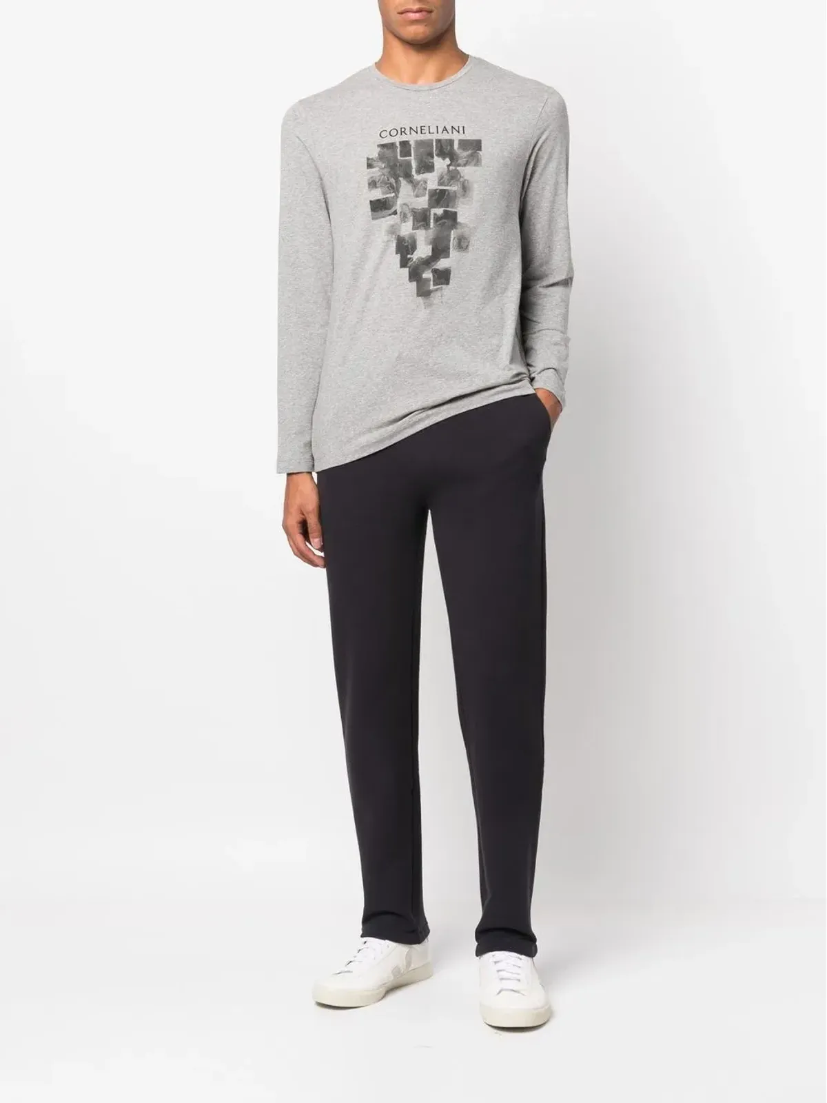 Corneliani ドローコード付きスリムカットパンツ - 画像2