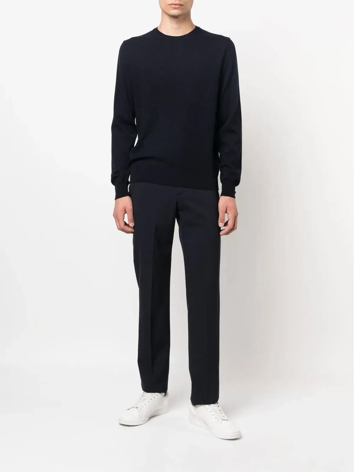 Corneliani クルーネック長袖ニットセーター - 画像2