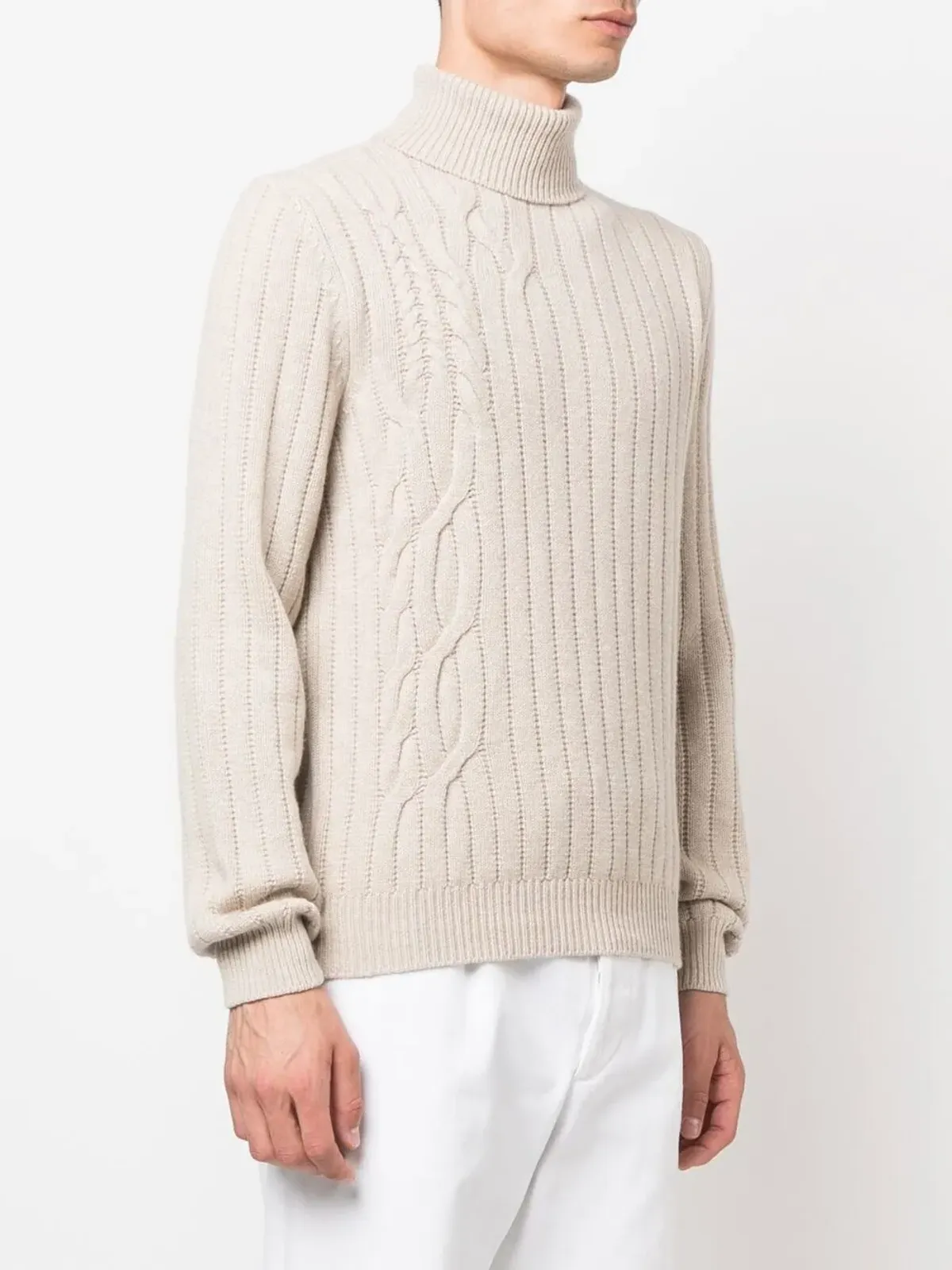 Corneliani ケーブルニット ロールネック ジャンパー - 画像3