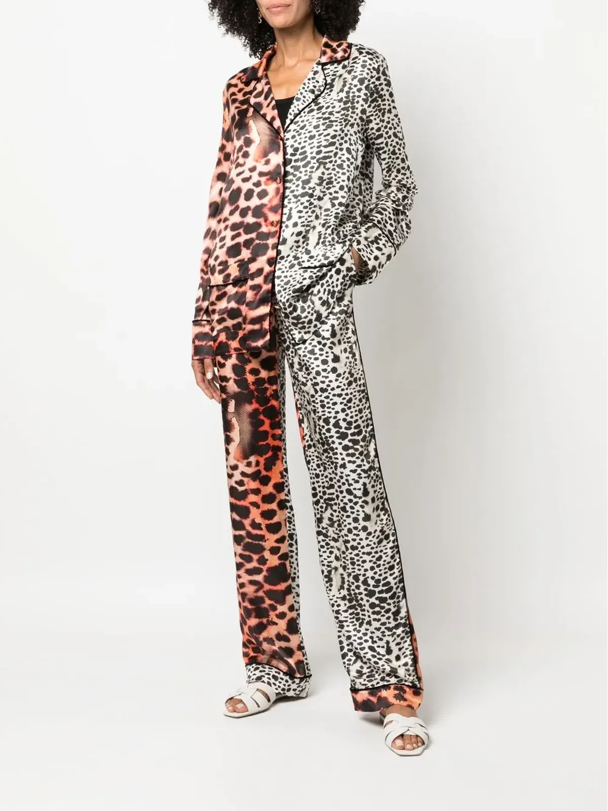 Roberto Cavalli 動物柄シルク混紡シャツジャケット - 画像2