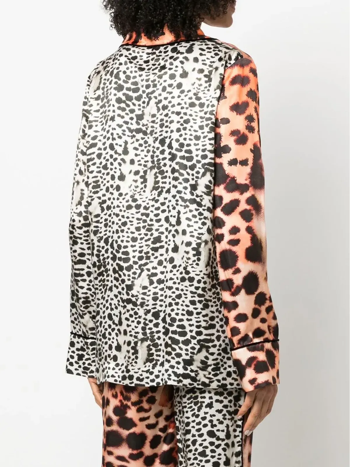 Roberto Cavalli 動物柄シルク混紡シャツジャケット - 画像4