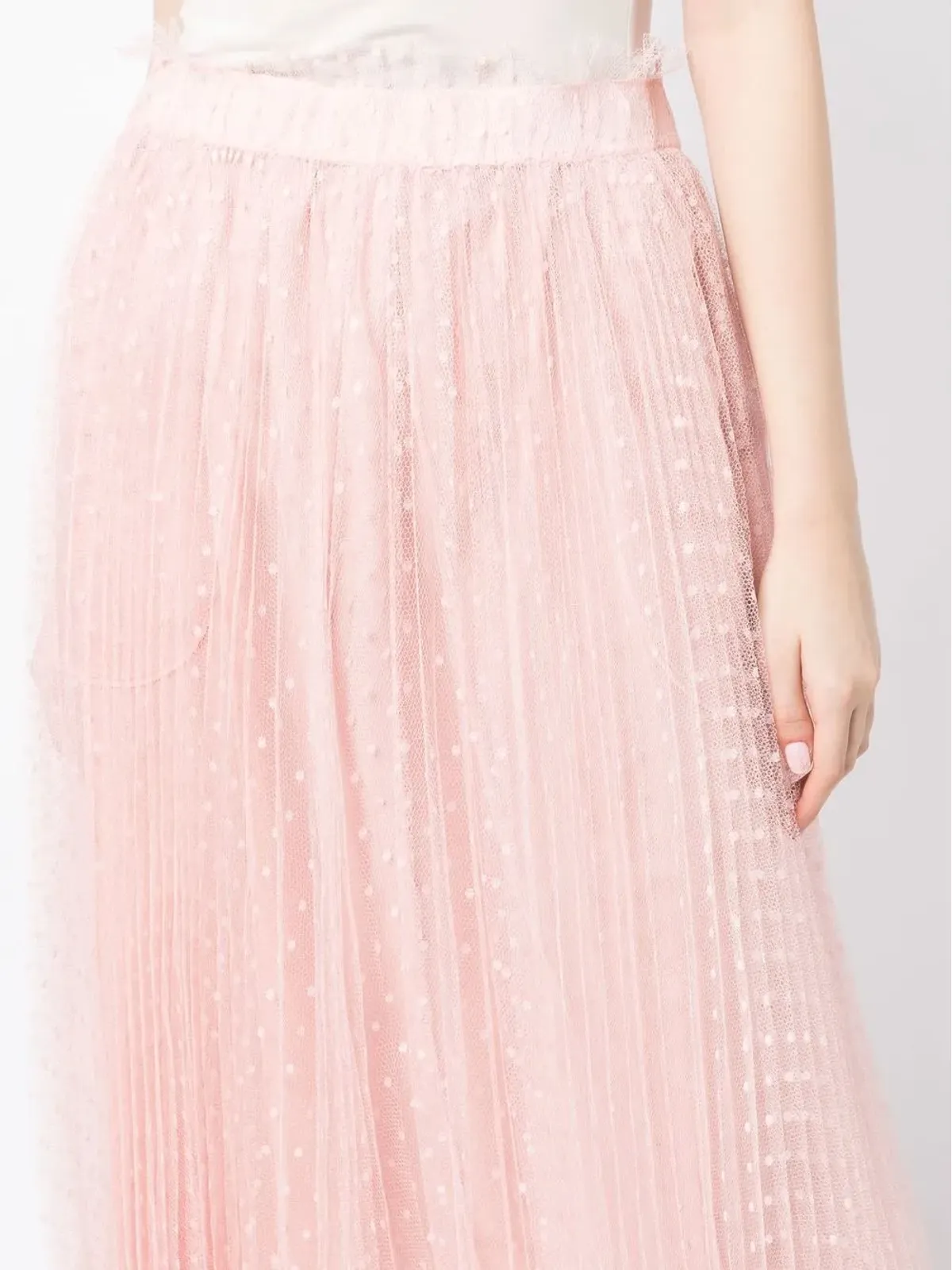 RED Valentino プリーツ入りチュールスカート - Pink - 画像5
