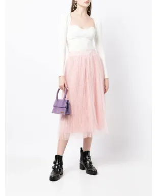 RED Valentino プリーツ入りチュールスカート - Pink - サムネイル2