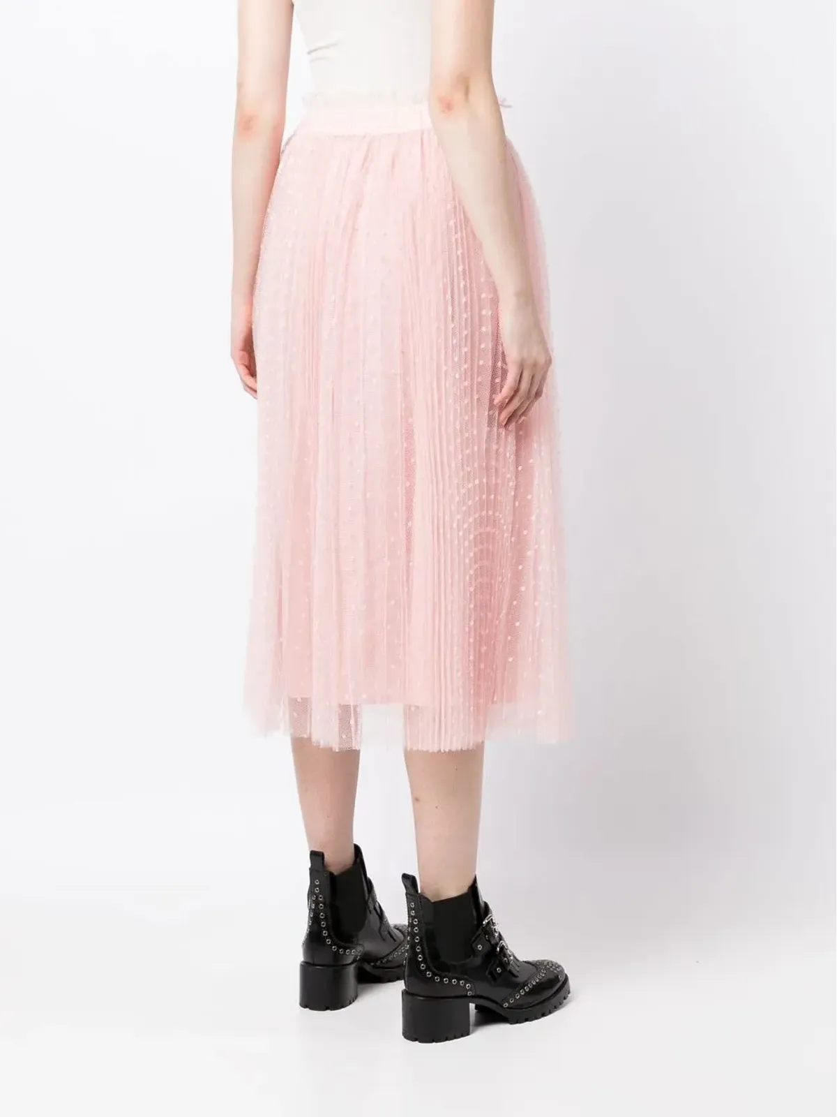 RED Valentino プリーツ入りチュールスカート - Pink - 画像4