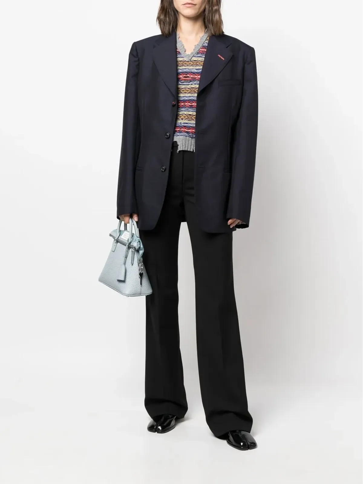 Maison Margiela シングルブレスト・テーラードブレザー ブルー - 画像3