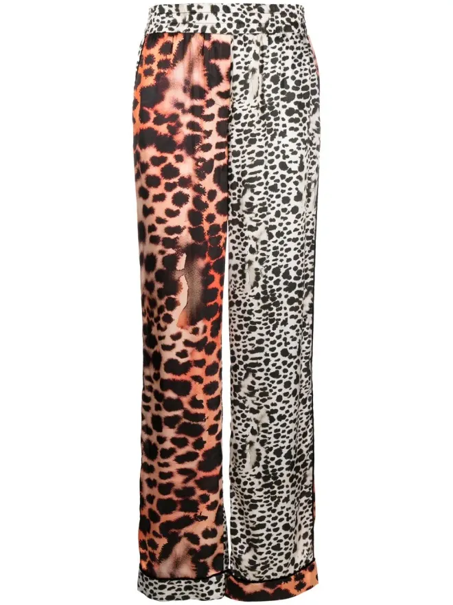 Roberto Cavalli Roberto Cavalli レオパードプリント パネルドパンツの商品画像