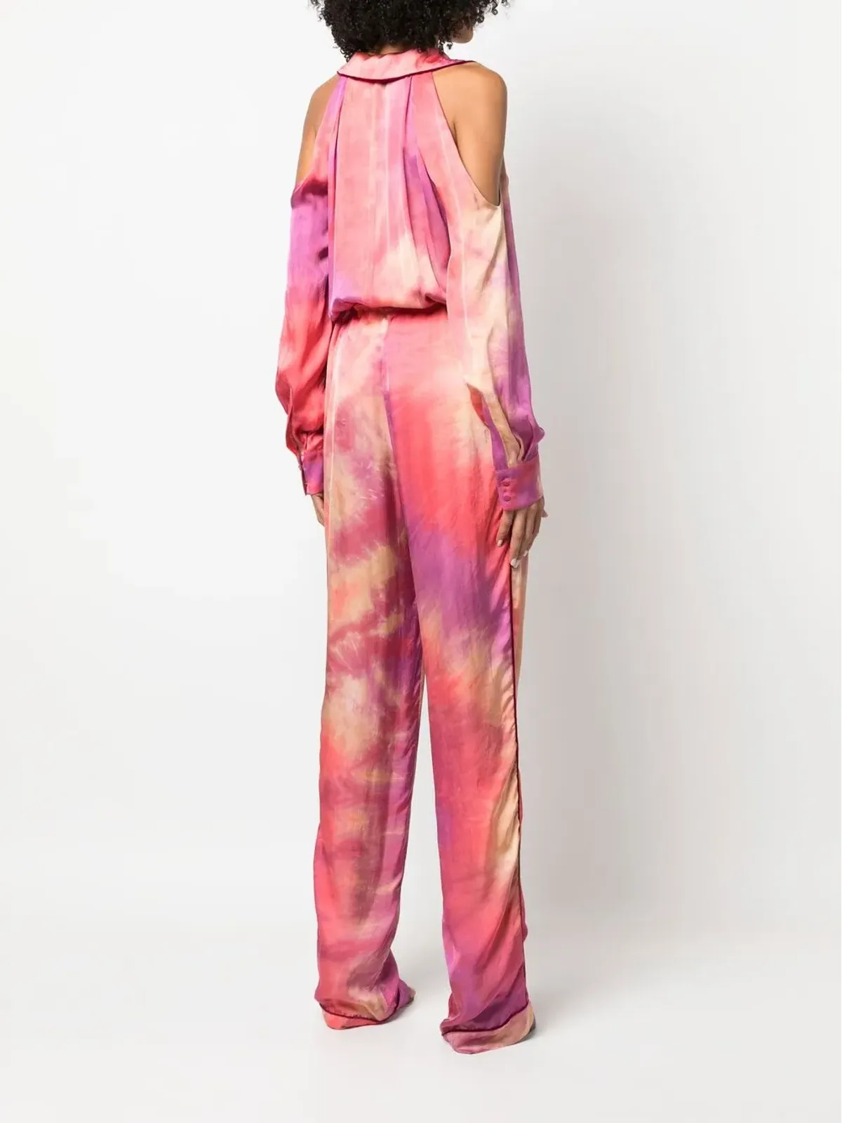 Roberto Cavalli タイダイ ドローストリング ジャンプスーツ - 画像4