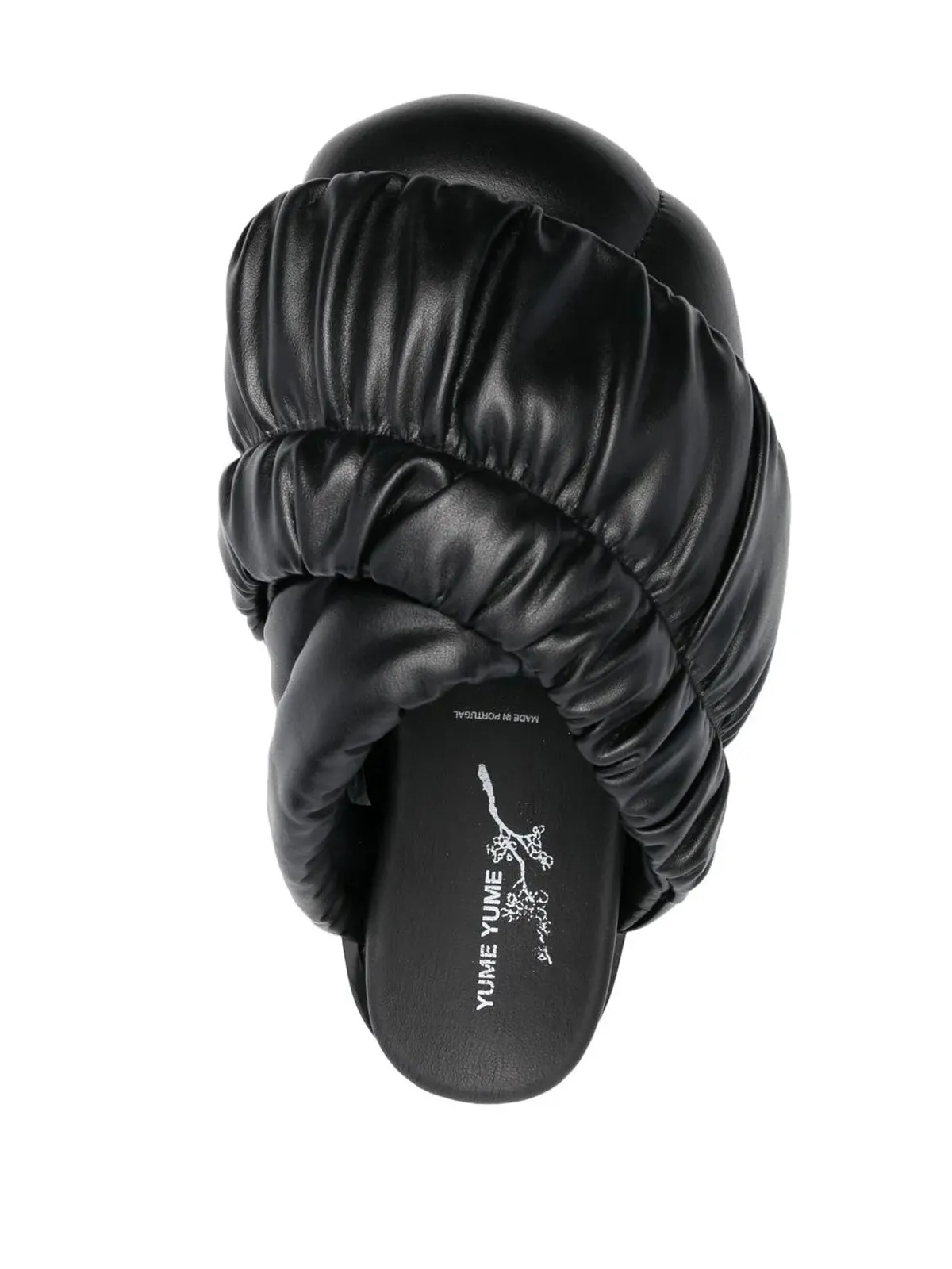 YUME YUME Tent shirred-strap sandals - Black - 画像4