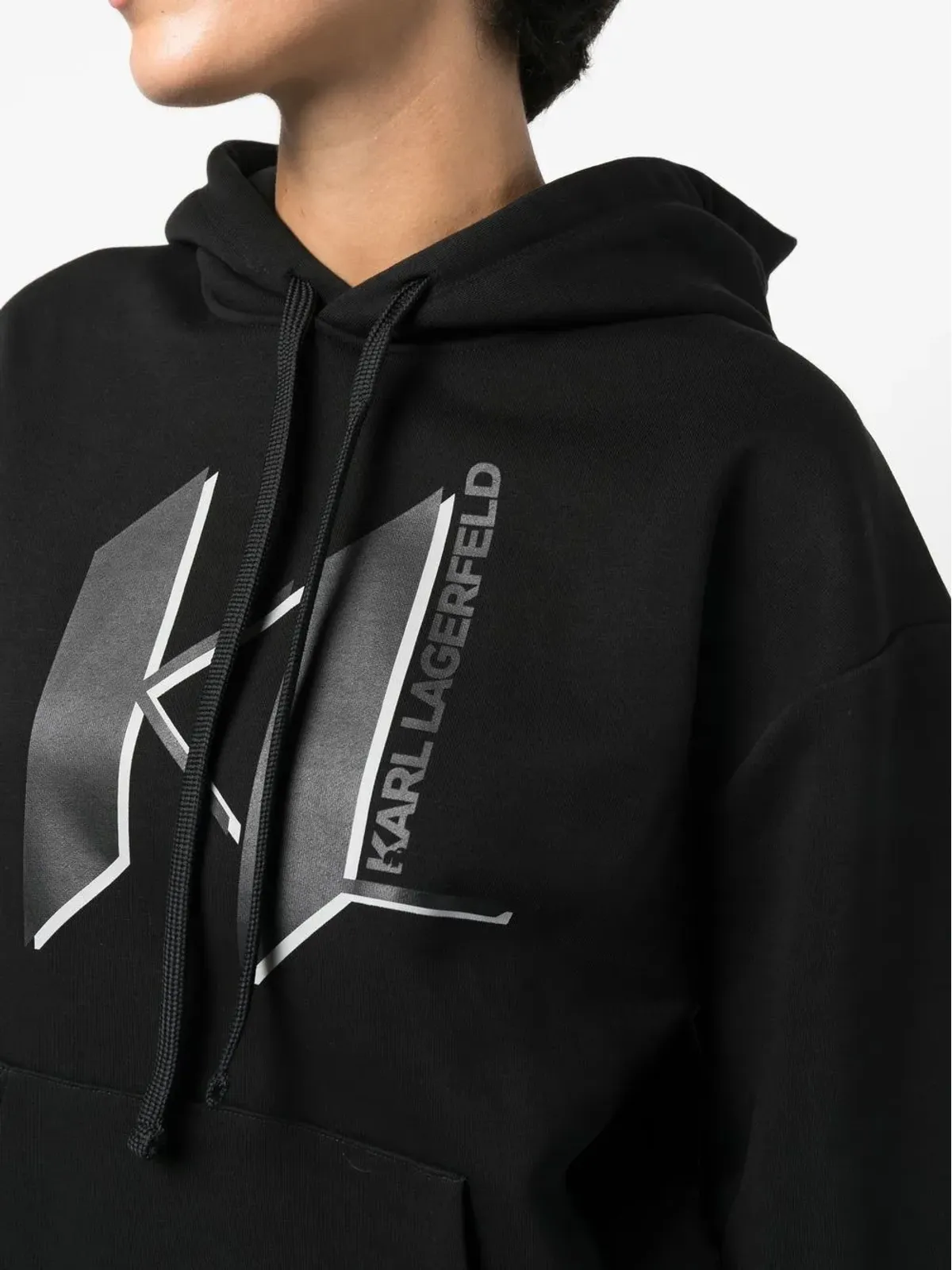 Karl Lagerfeld ロゴプリント プルオーバー フーディー - 画像5