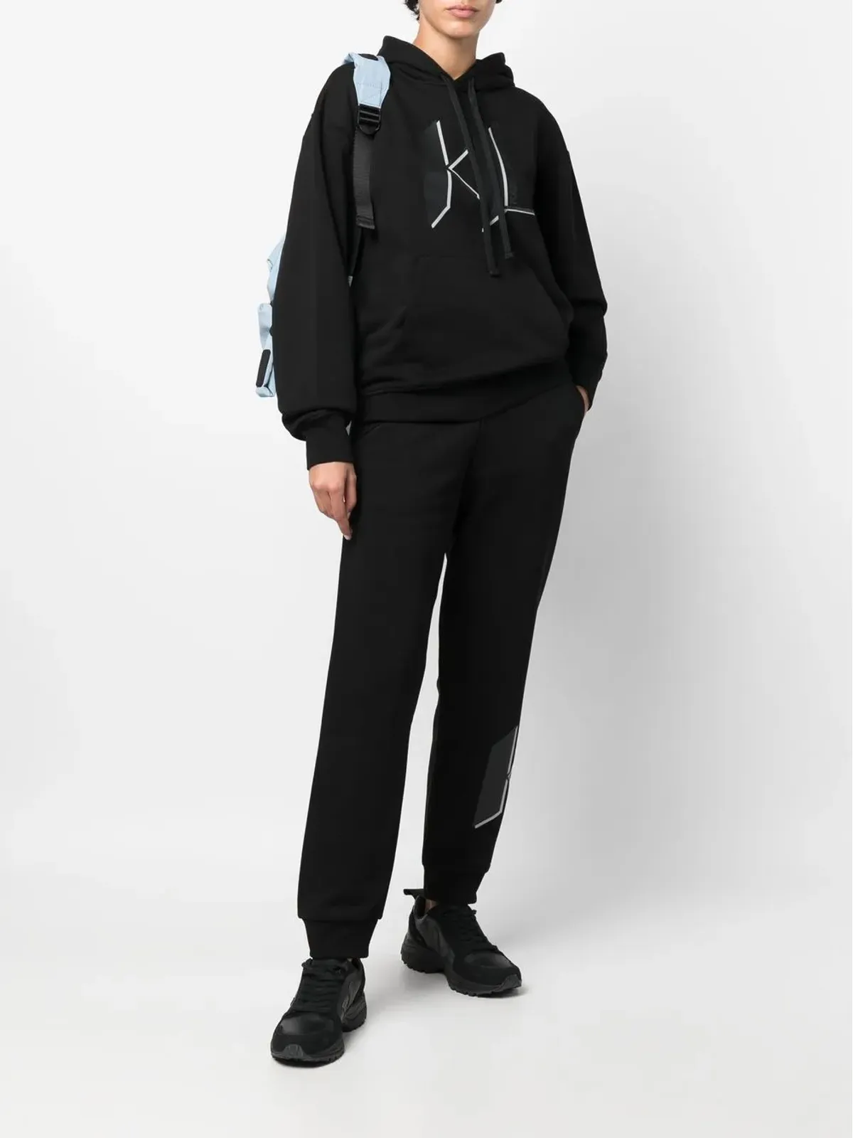 Karl Lagerfeld ロゴプリント プルオーバー フーディー - 画像2