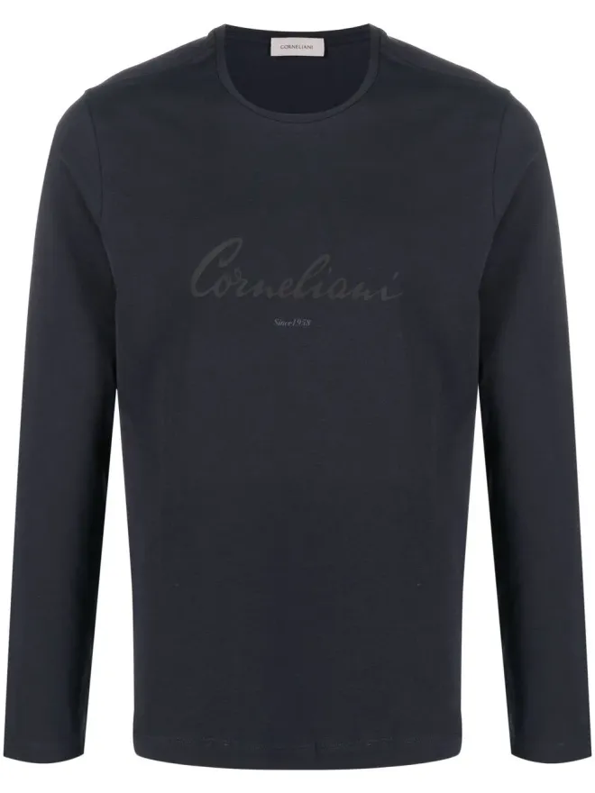 Corneliani Corneliani ロゴプリント長袖Tシャツの商品画像