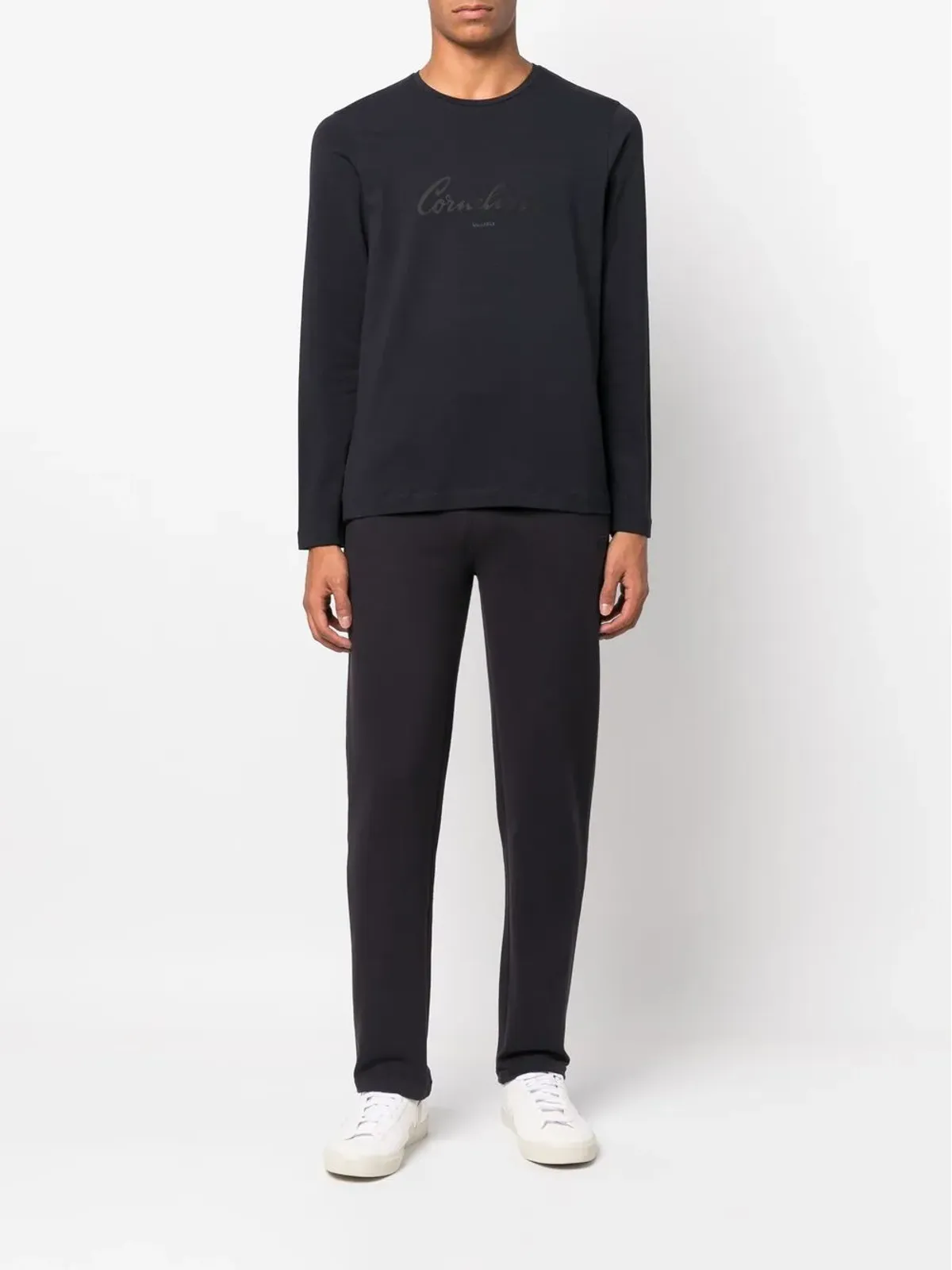 Corneliani ロゴプリント長袖Tシャツ - 画像2