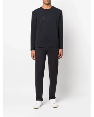 Corneliani ロゴプリント長袖Tシャツ - サムネイル2