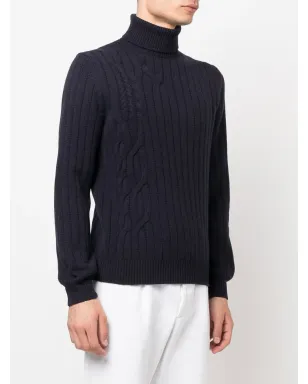 Corneliani ロールネック ケーブルニット セーター - サムネイル3