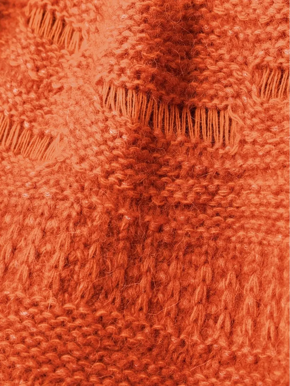 Stella McCartney アシンメトリック フリンジ カーデコート - オレンジ - 画像5