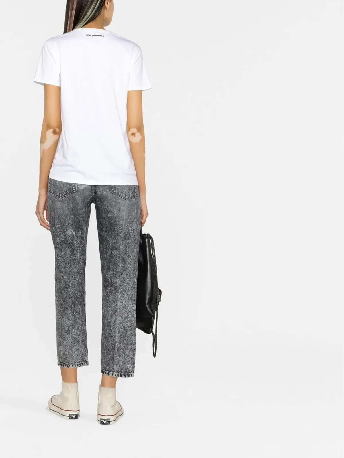Karl Lagerfeld Ikon Choupette オーガニックコットンTシャツ - ホワイト - 画像4