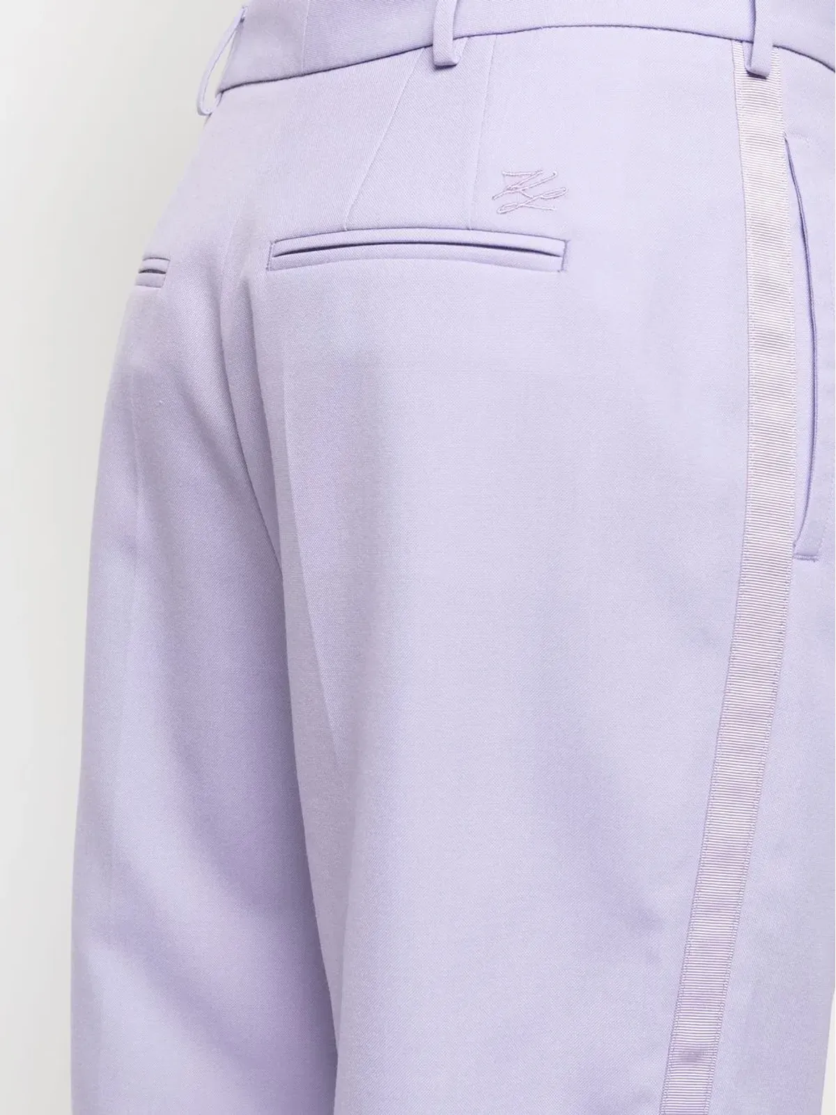 Karl Lagerfeld クロップドハイウエストパンツ（パープル） - 画像5