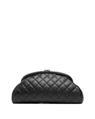 CHANEL ビンテージ 2007 CCダイヤモンドキルティング クラッチバッグ - ブラック - サムネイル1