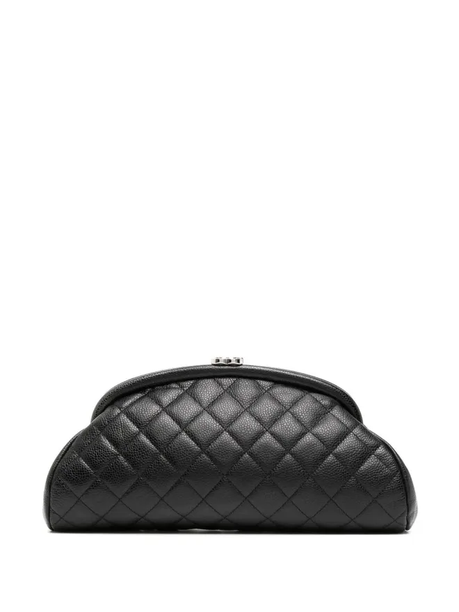 CHANEL Pre-Owned CHANEL ビンテージ 2007 CCダイヤモンドキルティング クラッチバッグ - ブラックの商品画像
