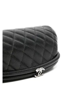 CHANEL ビンテージ 2007 CCダイヤモンドキルティング クラッチバッグ - ブラック - サムネイル4