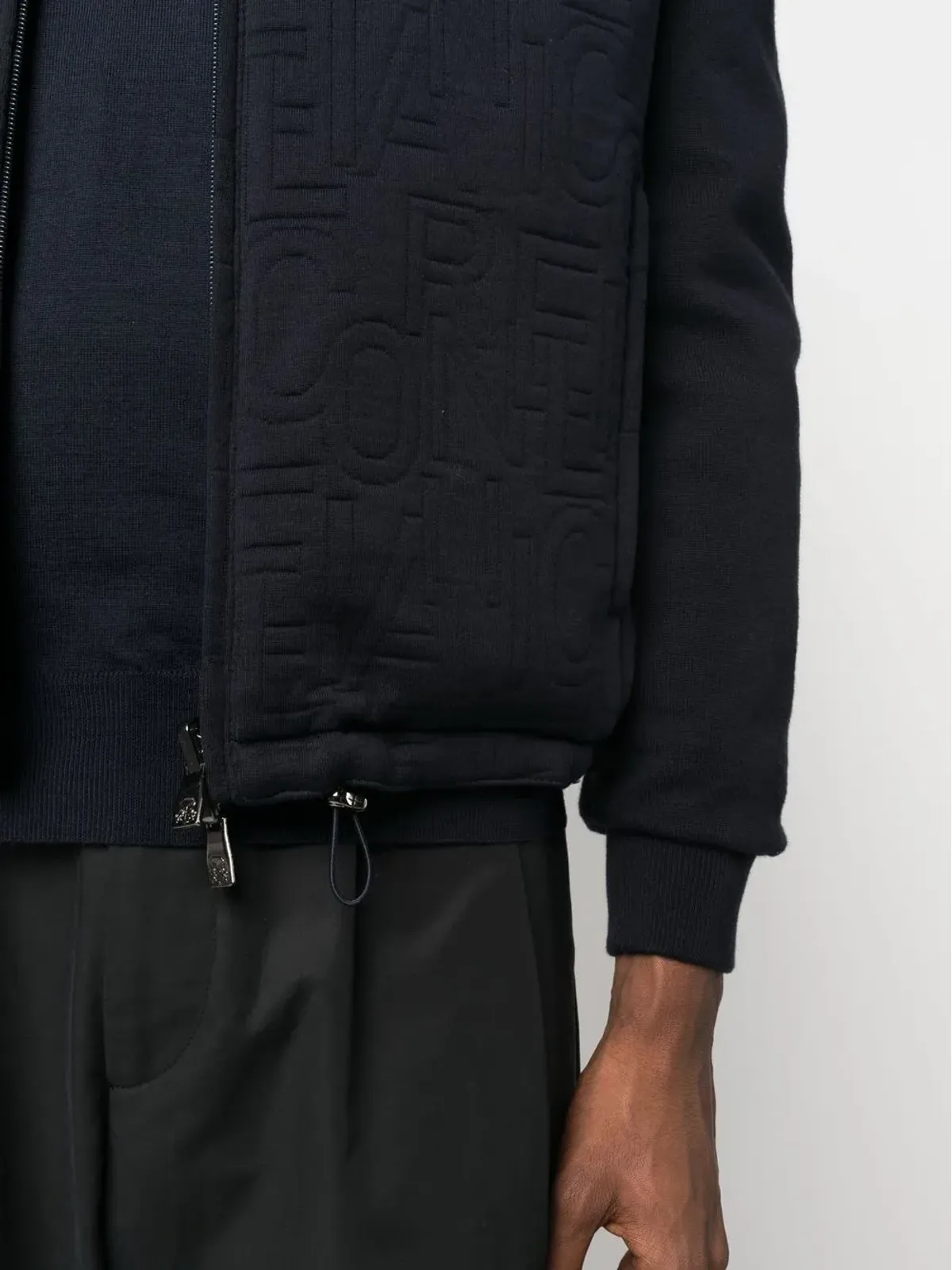 Corneliani ロゴ ボンバージャケット - 画像5