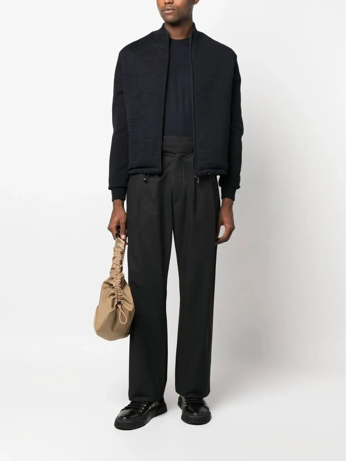 Corneliani ロゴ ボンバージャケット - 画像2