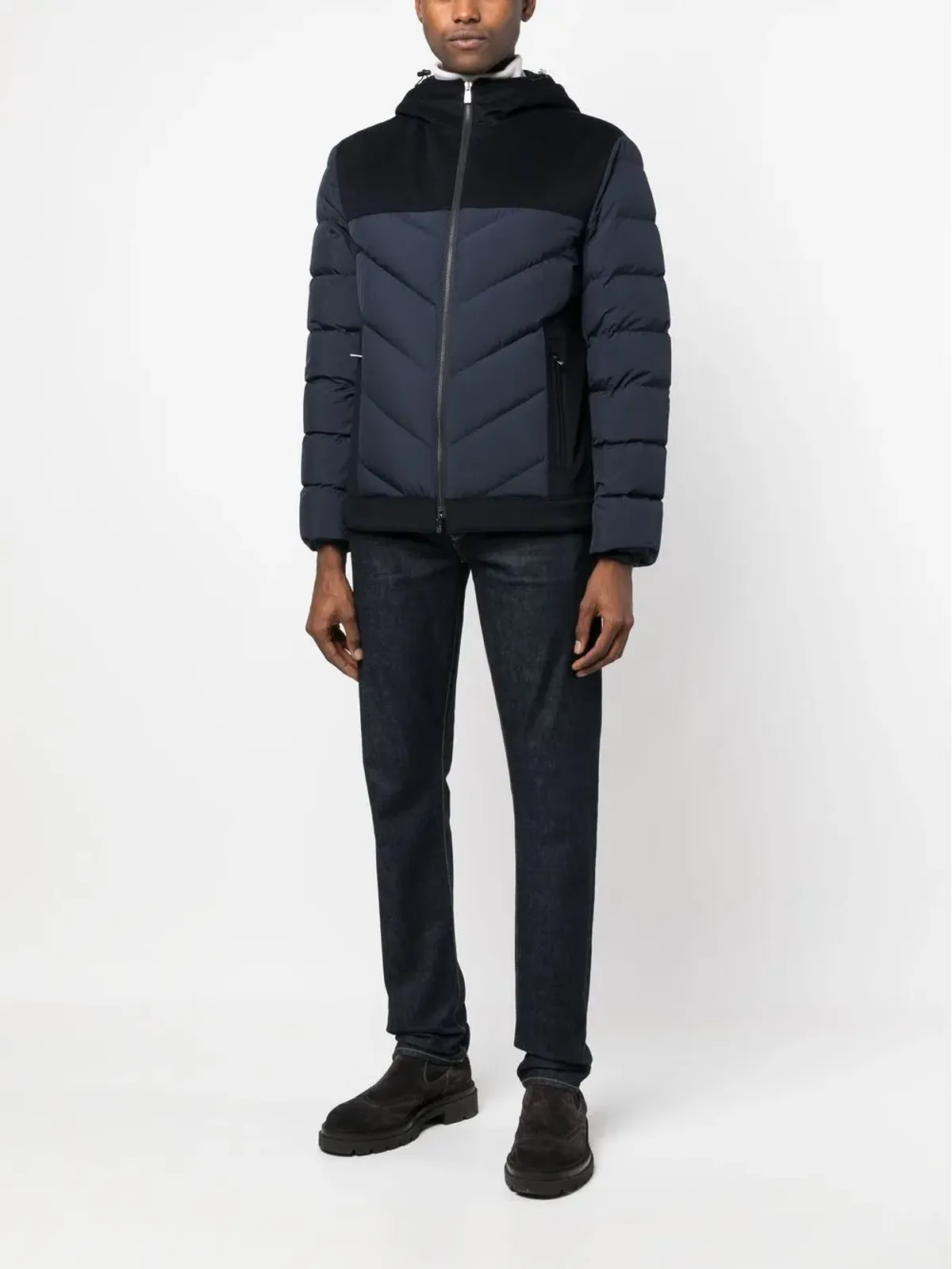 Corneliani フード付きダウンジャケット - 画像2