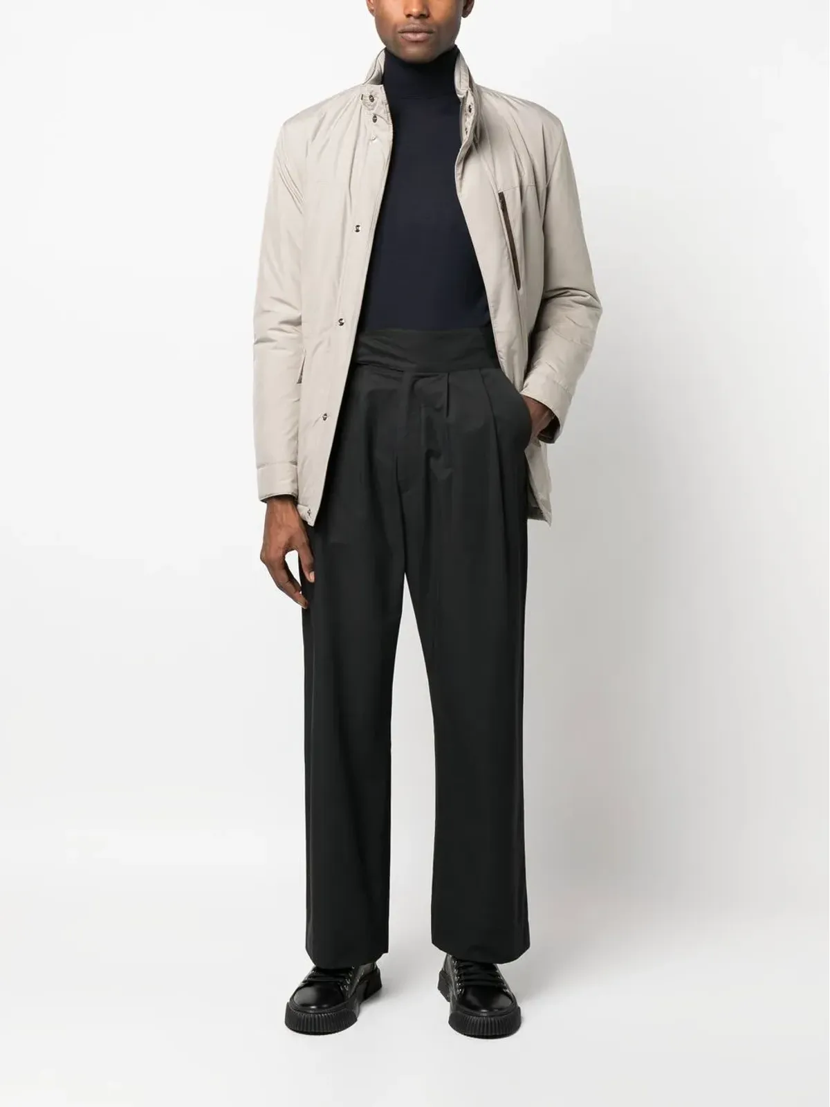 Corneliani ロールネック バージンウール ジャンパー - 画像2