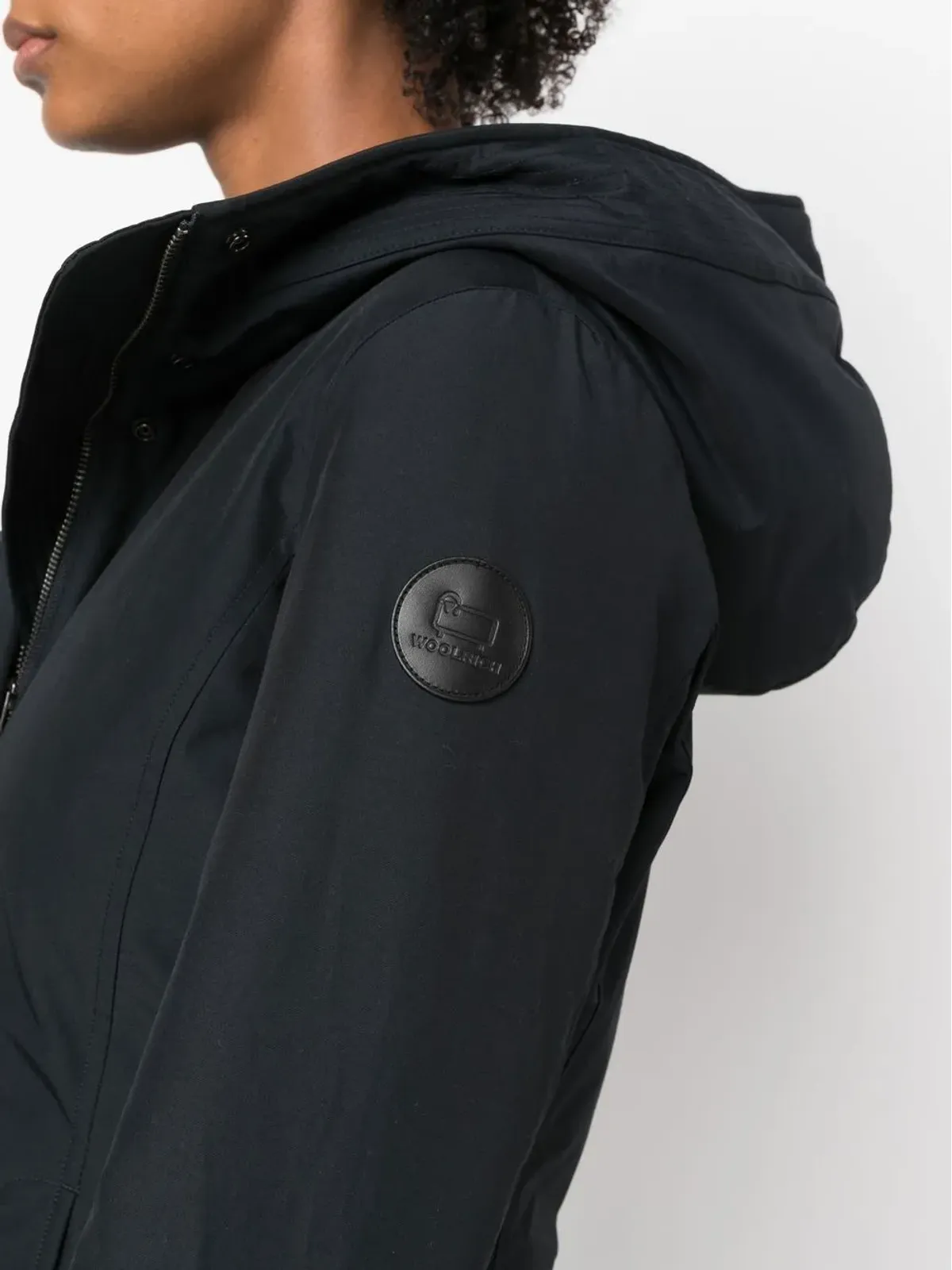 Woolrich ロゴパッチジップアップフーディ - 画像5