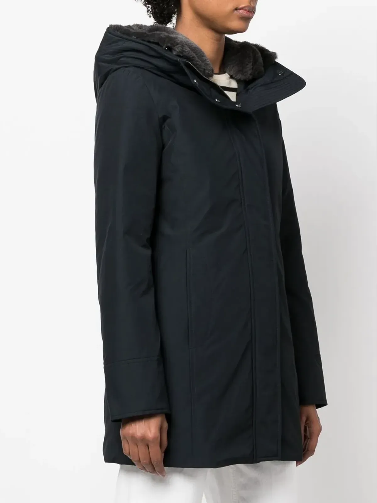 Woolrich ロゴパッチジップアップフーディ - 画像3