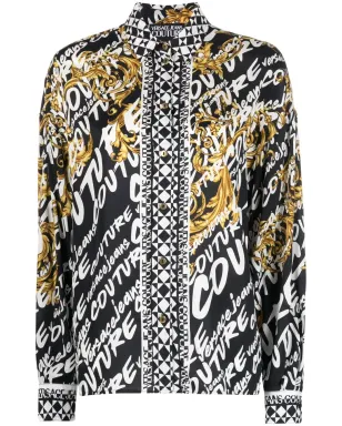 Versace Jeans Couture ブラッシュド ロゴプリント ロングスリーブ シャツ - サムネイル1