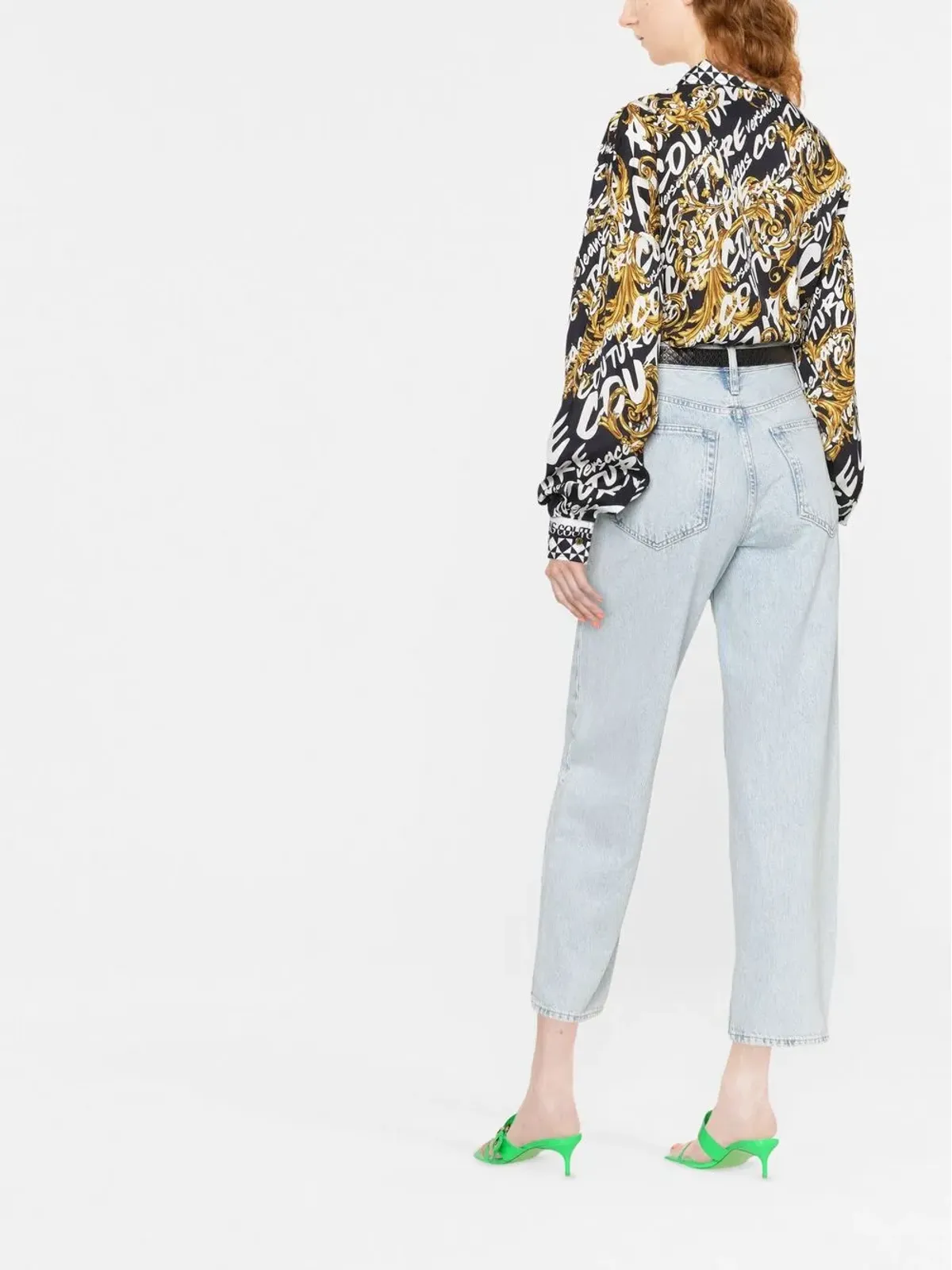 Versace Jeans Couture ブラッシュド ロゴプリント ロングスリーブ シャツ - 画像4
