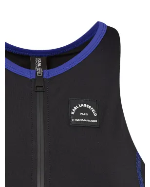 Karl Lagerfeld スポーティーロゴジッパー付きスイムトップ - サムネイル2