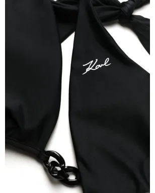 Karl Lagerfeld Karl DNA トライアングルビキニトップ - ブラック - サムネイル3