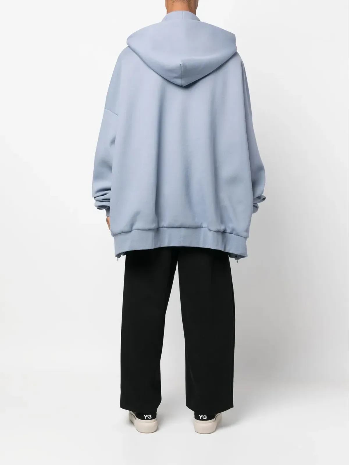 Fumito Ganryu 2Way pullover hoodie - Blue - 画像4