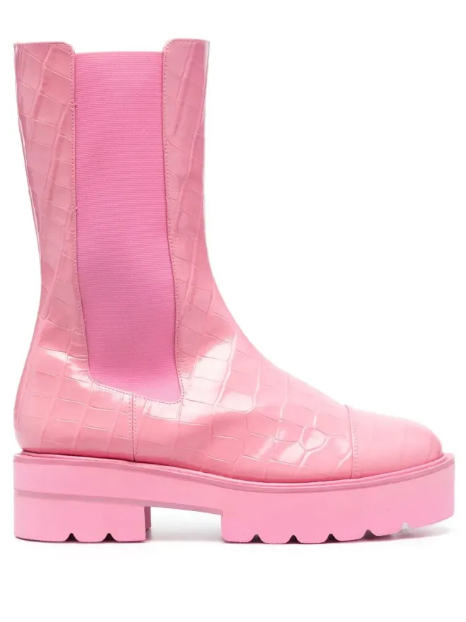 Stuart Weitzman Stuart Weitzman クロコダイルエフェクトレザー ブーツの商品画像