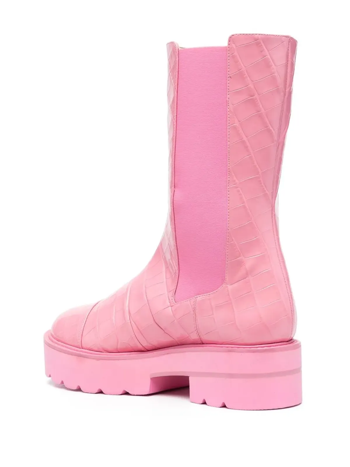 Stuart Weitzman クロコダイルエフェクトレザー ブーツ - 画像3