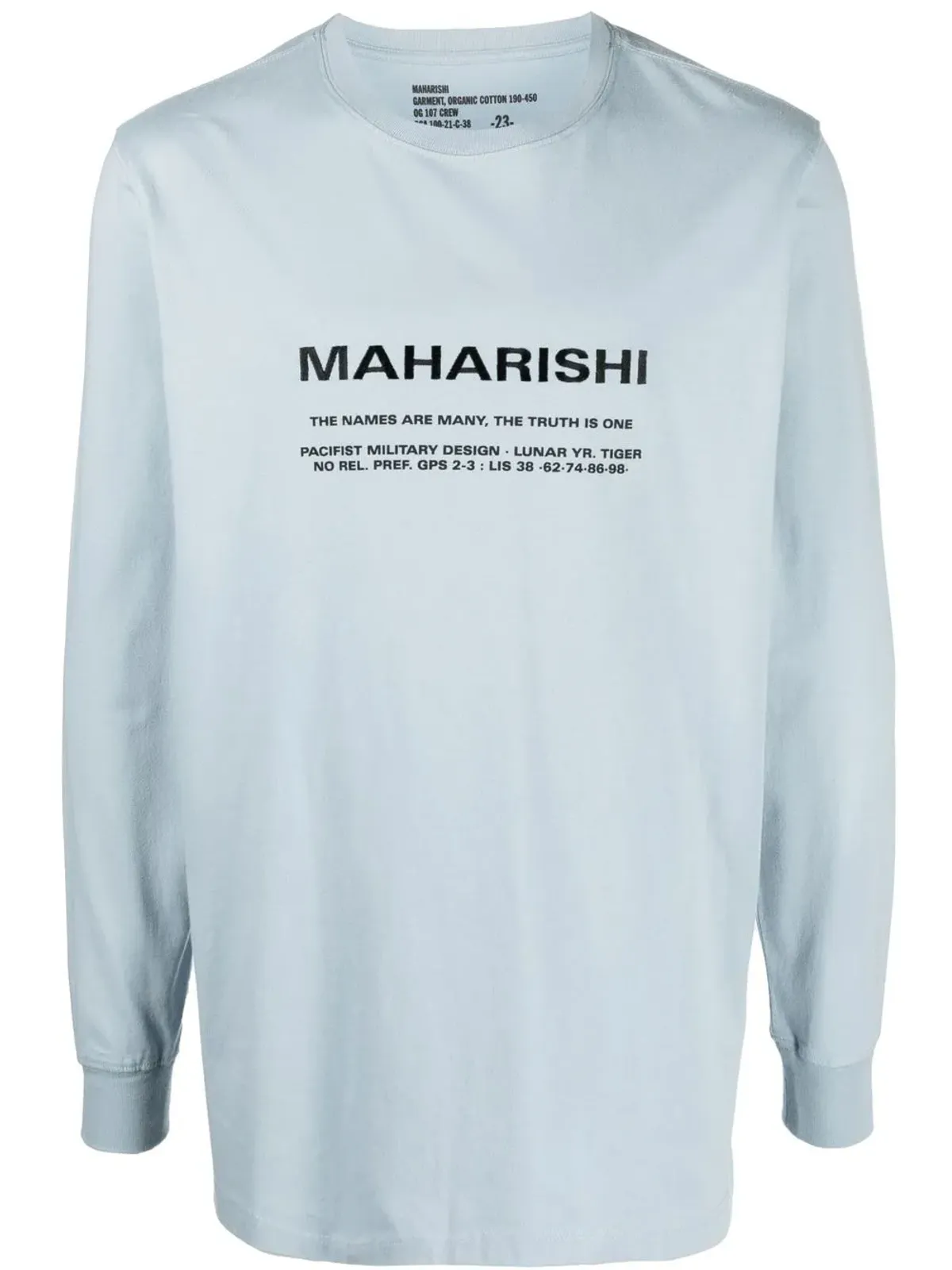 Maharishi ロゴプリント長袖Tシャツ - ブルー - 画像1