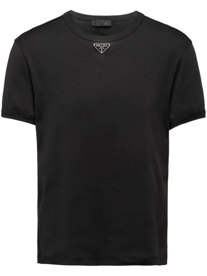 Prada Prada トライアングルロゴ コットン Tシャツの商品画像