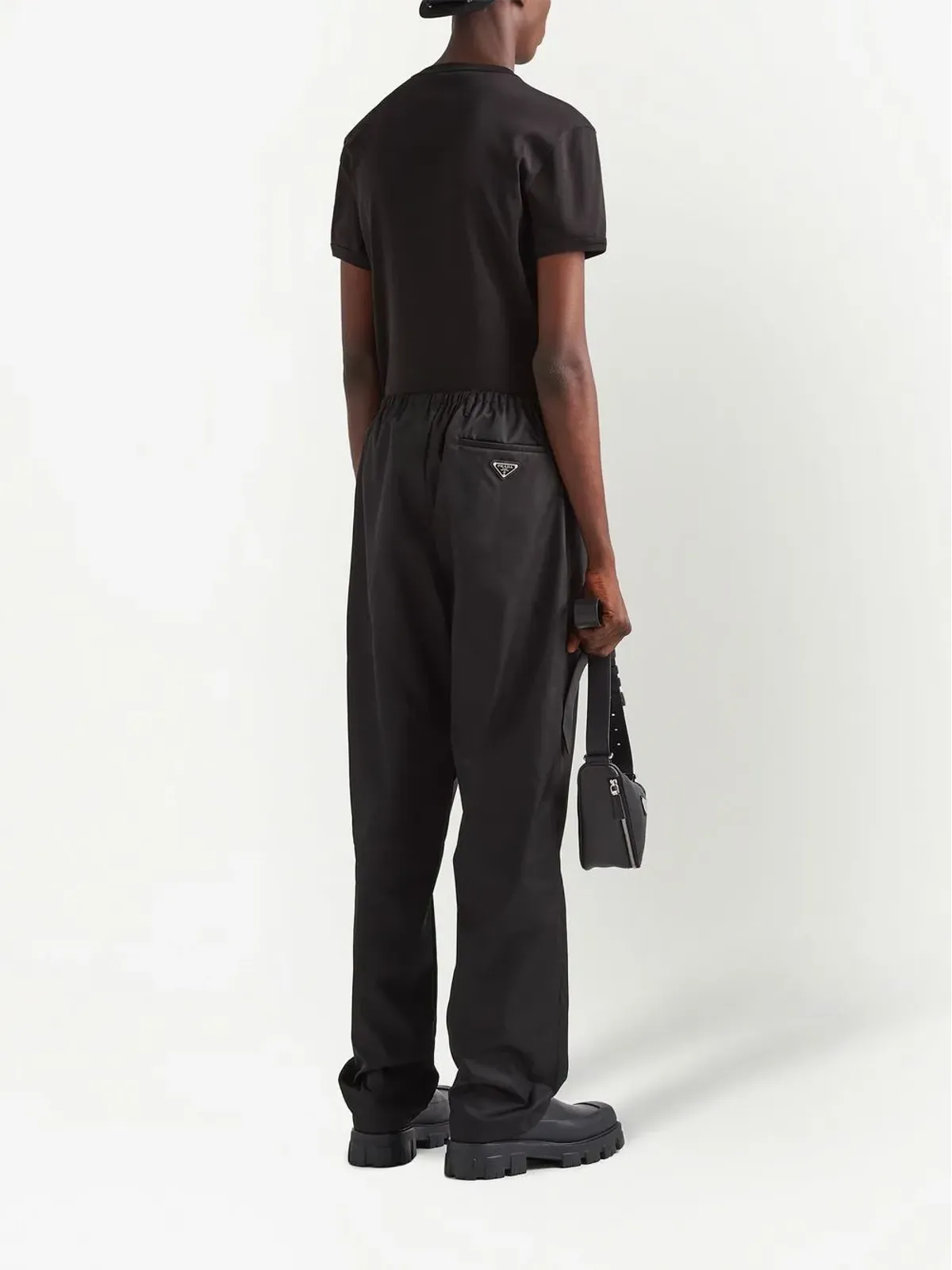 Prada トライアングルロゴ コットン Tシャツ - 画像3