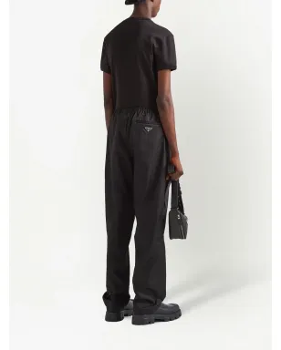 Prada トライアングルロゴ コットン Tシャツ - サムネイル3